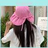 Fisherman Hat Large Brim With Bowknot Sun Protection For Summer Casual Wear