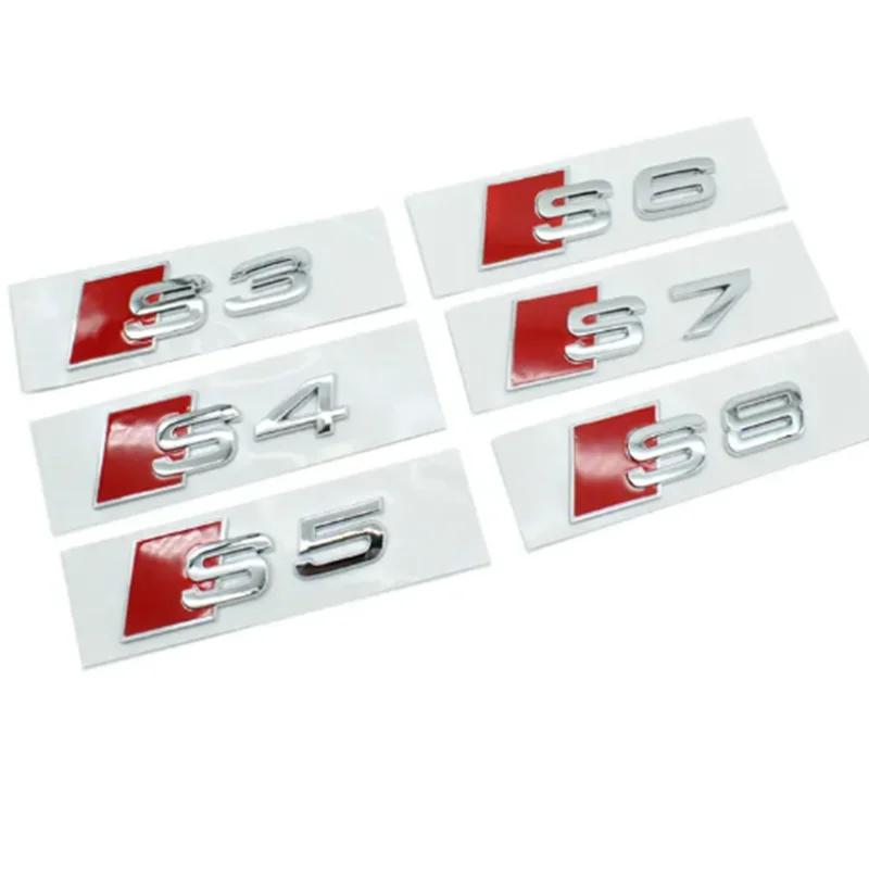 Audi Auto Heckklappe Emblem Logo Plakette Aufkleber für audi S3 S4 S5 S6 S7 S8 Buchstaben Zahl Emblem Sport S-Klasse Umbau