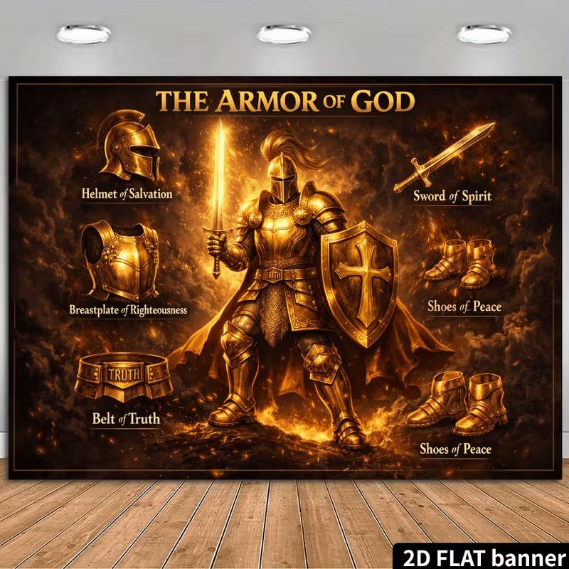 2D Spiritual Warfare Armor of God Celebration Photography Background 47.2x31.5inch/120*80cm