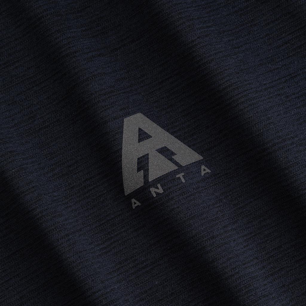 Anta Outdoors Short Sleeve Knitted T-Shirt Summer 2026 Men Tops Black Gray 952626101-3