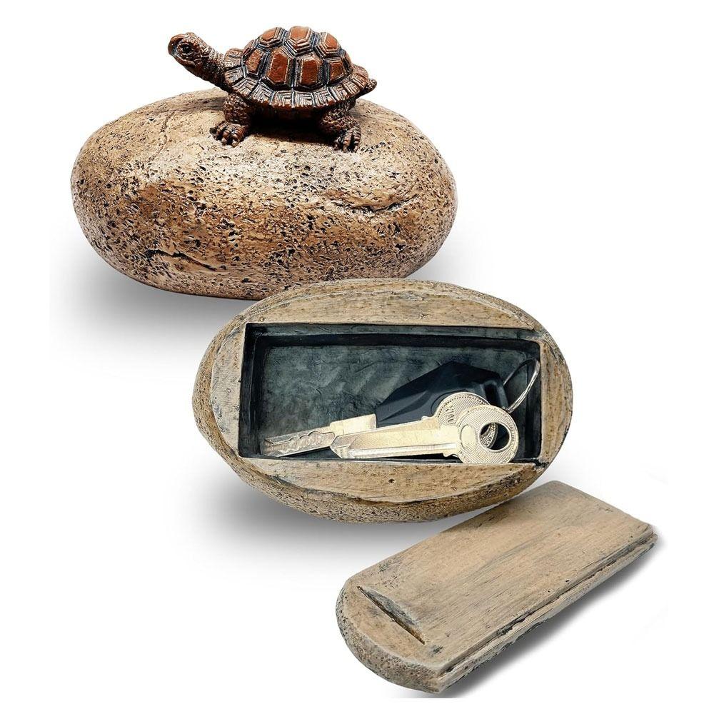 

Коробка для хранения ключей в форме камня, Коричневая аптечка, поддельная батарея, спрятанный запасной ключ на открытом воздухе