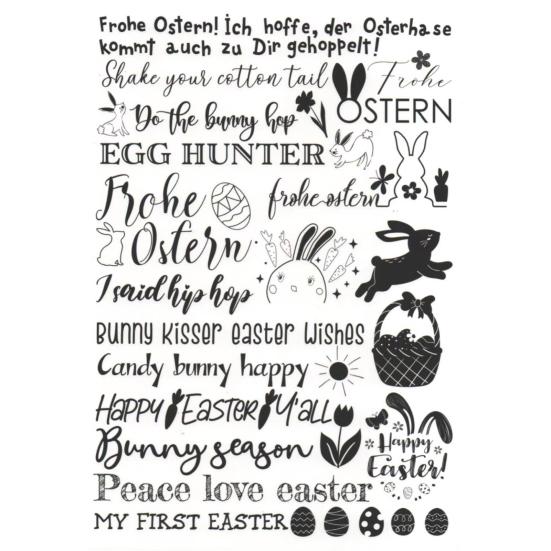 

Наклейка на свечу, креативный кролик, буквенная печать, пасхальная свеча, тату-наклейка для DIY, праздничные украшения H