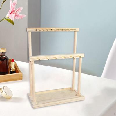 Jewelry Display Stand Organizer Stable Stylish Rack Necklace Holder Wood Bangle Bracelet