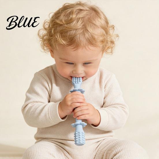 Giocattolo da Masticare Sicuro per Neonati Giocattolo in Silicone per la Dentizione del Bambino, Succhietto Morso per Gengive in Silicone Alimentare, Dentaruolo Senza Cuciture Monopezzo per Alleviare il Dolore, Bastoncino da Masticare Anti-Morsicatura delle Dita,