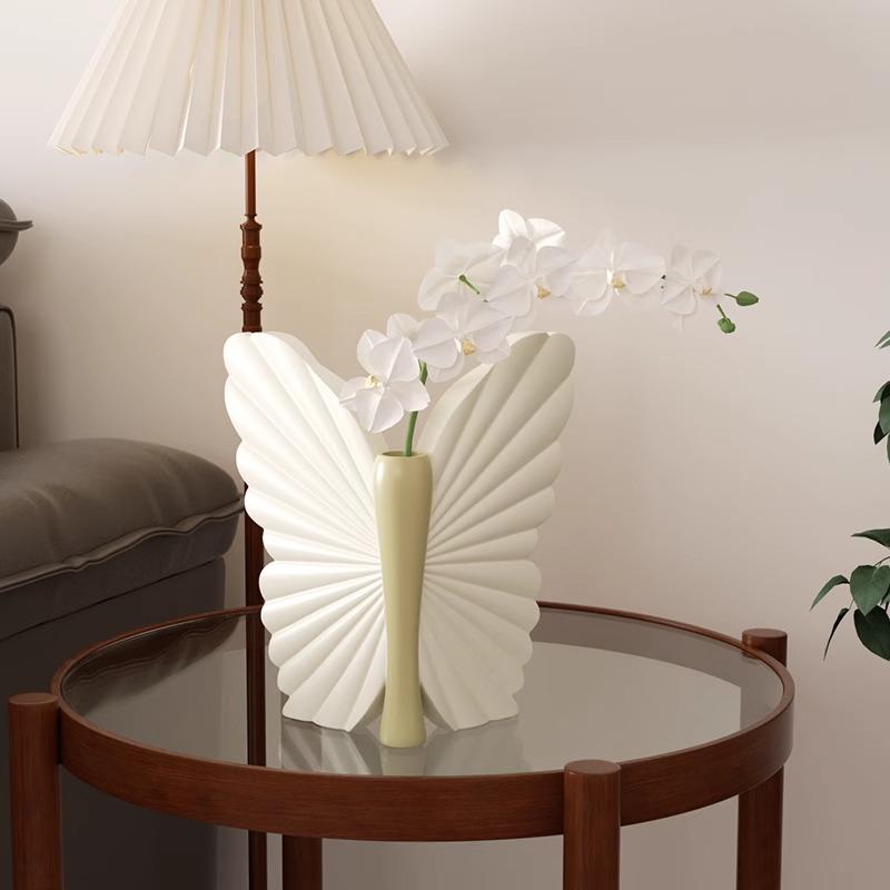 Butterfly Chaji Style Vintage Art Vase for Home Decor