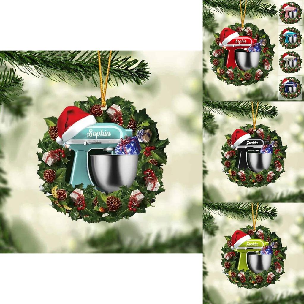 Wyjątkowy Akrylowy Urok Samochodzik Mikser do Pieczenia Stylowa Dekoracja Świąteczna Na Choinki