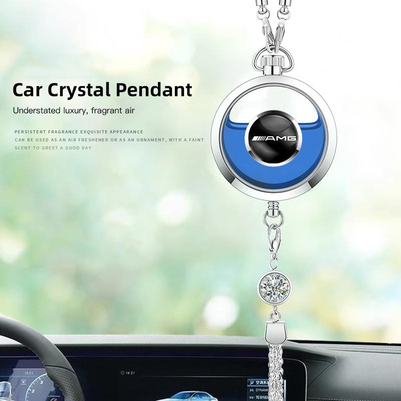 AMG logo Car Interior Perfume Pendant Air Freshener Scent Bottle For Mercedes Benz AMG Smart Fortwo 451 450 453 EQ Forfour Coupe