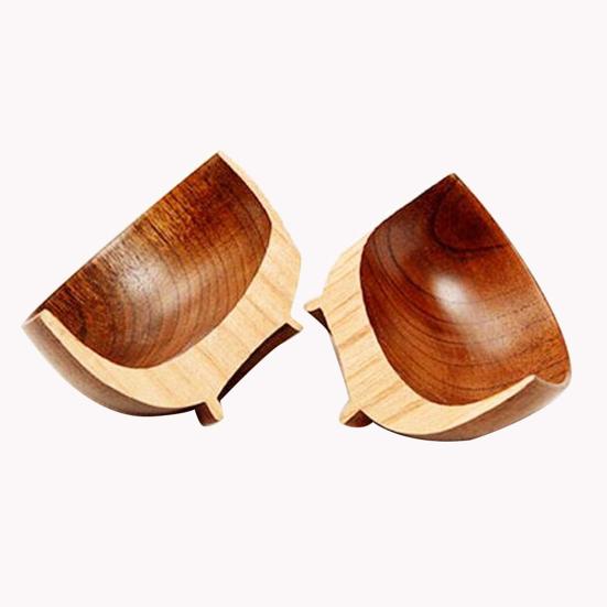 1 Pc Salad Bowl Multi-purpose Thermal Insulation Wood Wooden Salad Bowl Smoothies