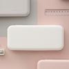 Boîte à fournitures de bureau portable, fine et de grande capacité, couleur macaron, avec compartiments de rangement et coque antichoc. Organisateur de stylos de bureau.