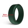 Men's Silicone Wedding Bands, 8mm Wide Rubber Rings for Workout Sports Safety, Comfort Fit Ring Set for Men