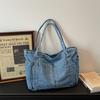 Denim-Tragetasche Damen-Umhängetasche Handtasche mit großem Fassungsvermögen