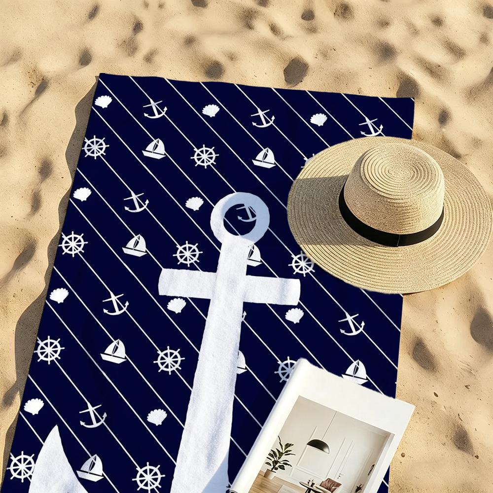 A-Anchor Towel Towel Beach Towel Oversized Quick Dry Towel Absorbent Soft Swim BeachTowels for Men Women