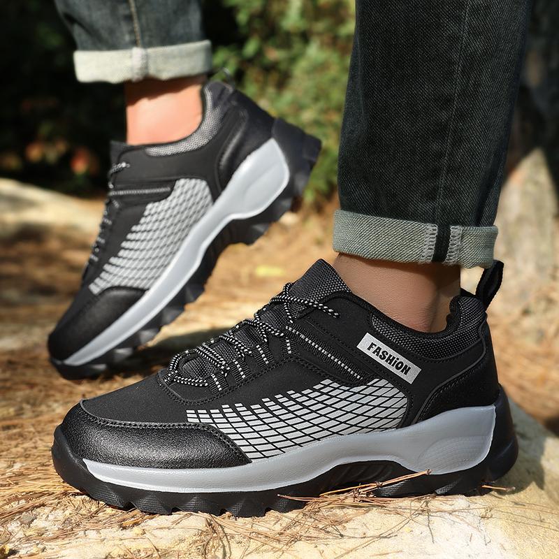 

TUINANLE классические мужские кроссовки для походов на шнуровке мужские спортивные кроссовки для бега трусцой для походов 40 чёрный