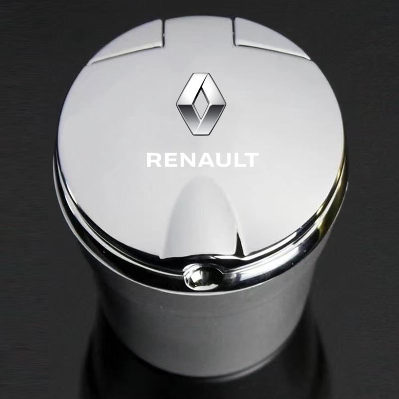 Pour Renault 2026 Nouveaux Enjoliveurs Cendrier de Voiture avec Lumière LED Porte-Gobelet Anti-fumée pour Voiture Pour Renault Grand Scenic 4 XMOD Megane Clio 4