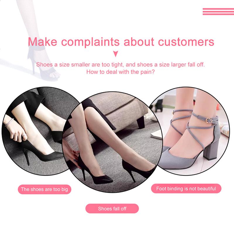 2 st/parti Elastiska Plastskosnören Högklackad Rem Damskor Sneakers Snören