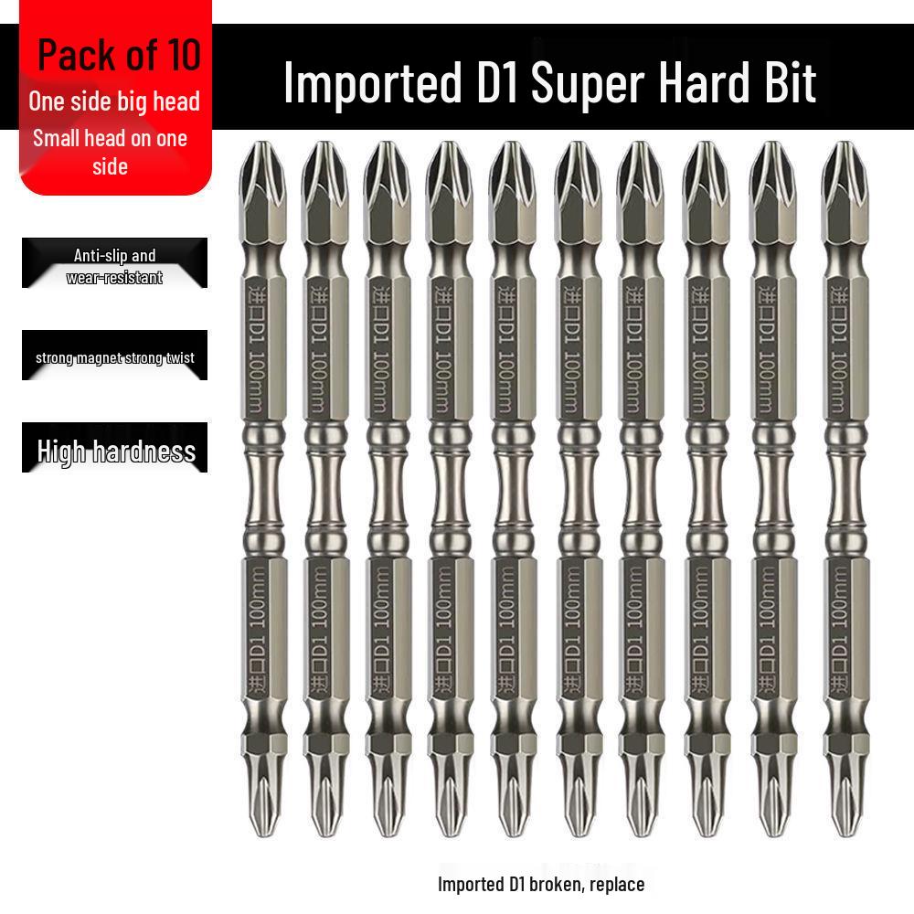 High-Hardness German-Style Phillips Screwdriver Bits with Strong Magnetic Anti-Slip Ring for Electric and Air Screwdrivers