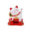 1pc Solar Powered Maneki Neko Lucky Cat Welcoming Chinese Lucky Cat Waving Hand Beckoning Fortune Cat Figurines For Home Decor