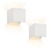 LED Wall Light - NETTLIFE - Pack of 2 - White - Metal - IP65 G9