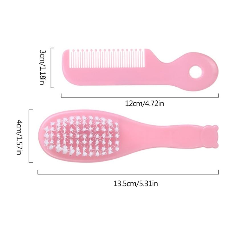 Baby Hair Brush Hair Comb Set Toddler Bathing Brush Newborn Head Massager Brush Infant Hair Grooming Comb Bath Brush