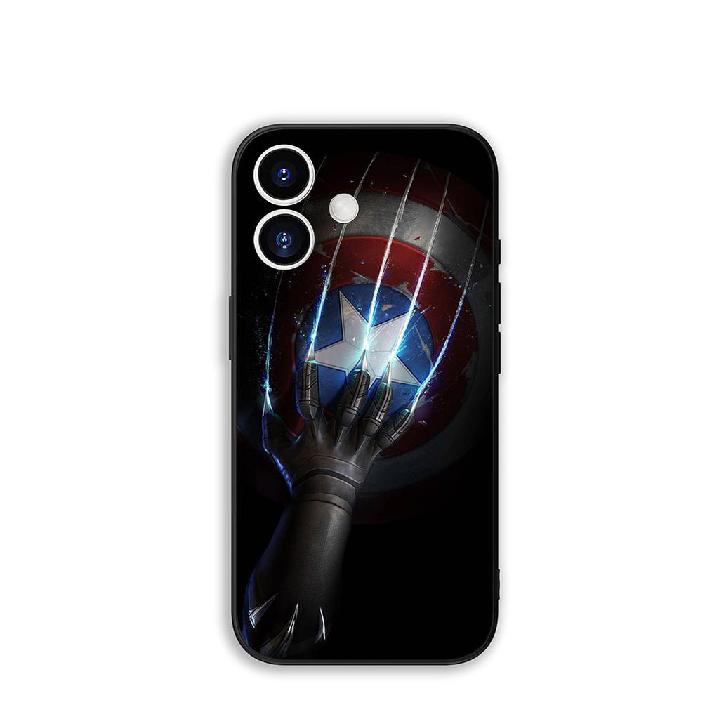for Apple iPhone 16 15 14 Plus 13 12 Mini 17 Pro Max + ProMax 16E Air 15+ Phone Cover Case Captain America Shield Marvel Casing