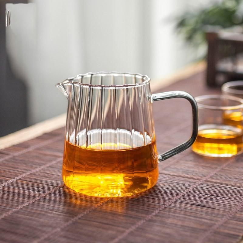 1pc Heat-resistant Glass Fair Cup Household Thickened Tea Moisture Separator Kung Fu Tea Set Large Tea Set Filter Tea Cup