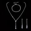 Three-piece Minimalist and Fashionable Jewelry Set. Bride's Necklace. Elegant Accessory.