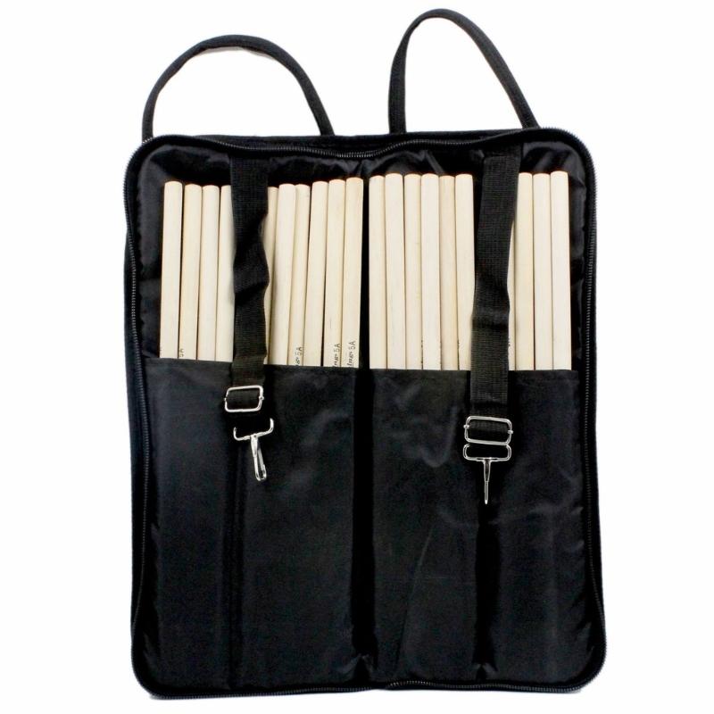 Drum Sticks Gig Bag Waterproof Drum Accessories Storage Drum Stick Mallets Carry Bag Drumstick Bag with External Pocket
