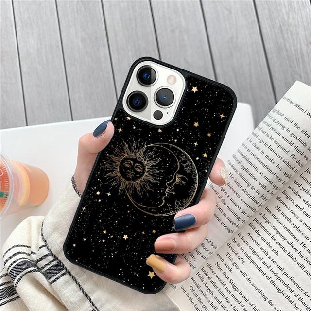 Sun Moon Stars Coque Shell For iPhone 17 Air 15 16 14 13 12 Pro Max 11 Pro Max Plus Phone Case Cover