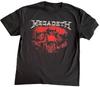 Megadeth Red Vic Chrome Graphic Tee Size Large Men Black Licensed Merchandise Unisex T-Shirt