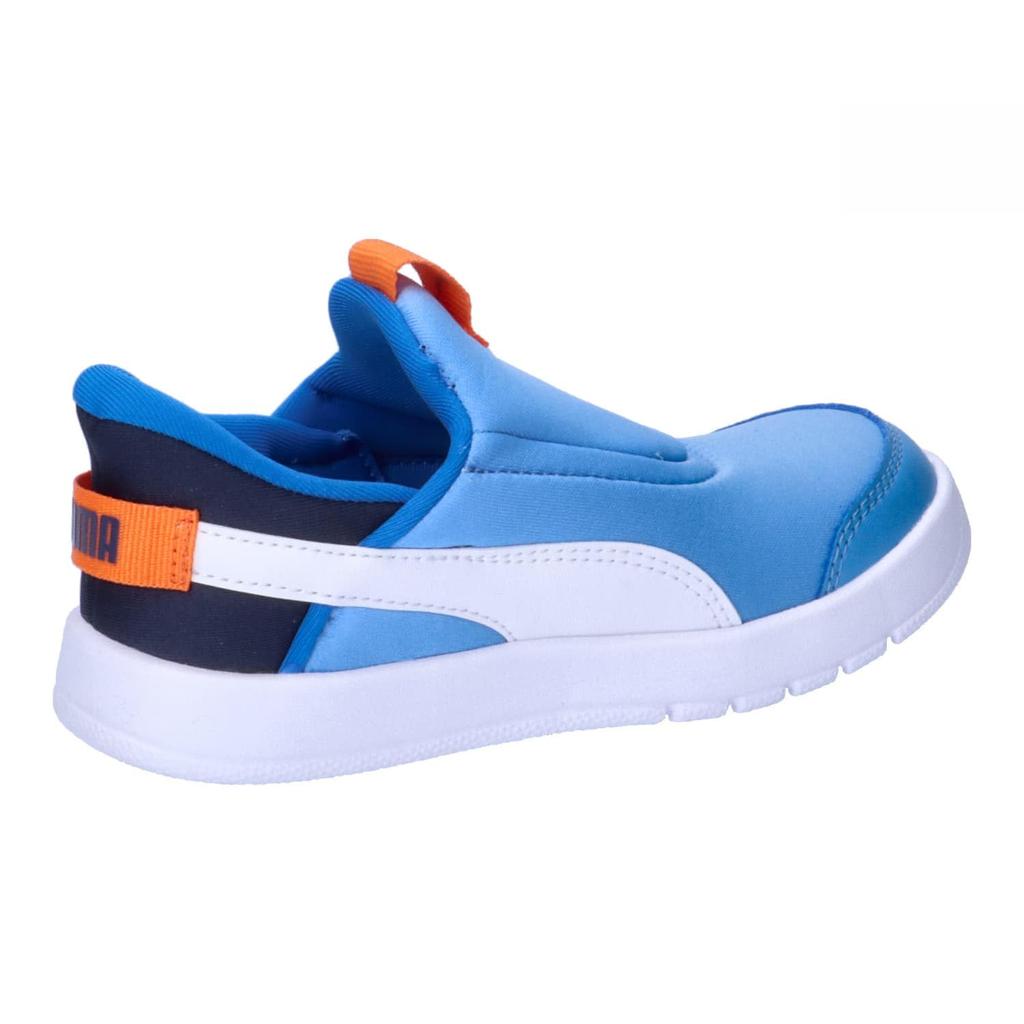 PUMA Courtflex v3 EASE IN Infant Unisex 2024 Team Light Navy Size cm Sneakers, Fall/Winter Colorway, Blue/Puma White/Club (02), 14.0