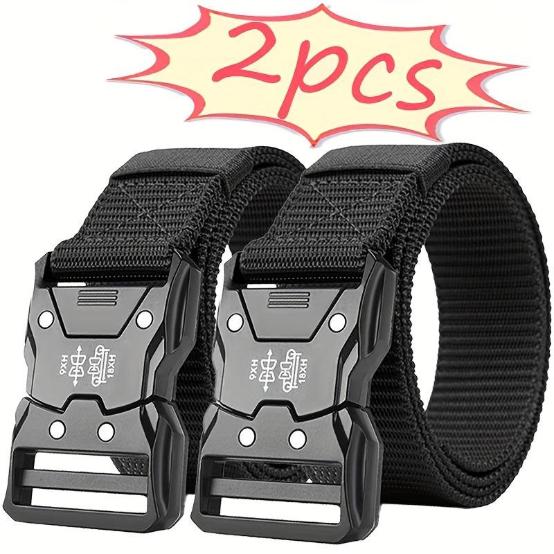 

2 шт. Модный мужской холщовый ремень Простой мужской ремень для приключений на открытом воздухе Многофункциональный тренировочный ремень Подходит для молодежи Повседневный ремень для шорт