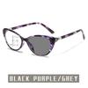 Stylish Cat-Eye Multifocal Blue Light Blocking Reading Glasses with Patterned Design Pochromic Presbyopia Glasses for Women