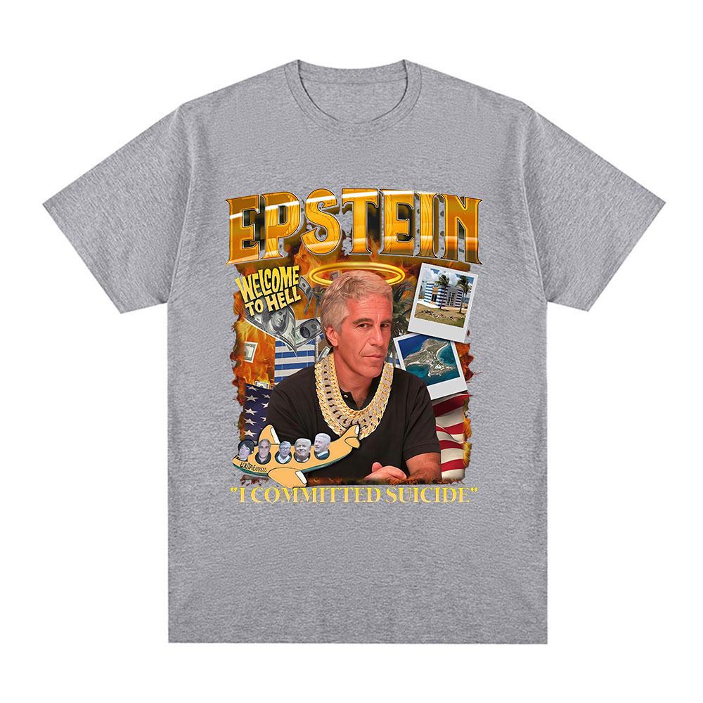 

Смішна графічна футболка з Джеффрі Епштейном Чоловіча Жіноча Модна Вінтажна Футболка з Коротким Рукавом 100% Бавовна Повсякденні Літні Футболки Топи S