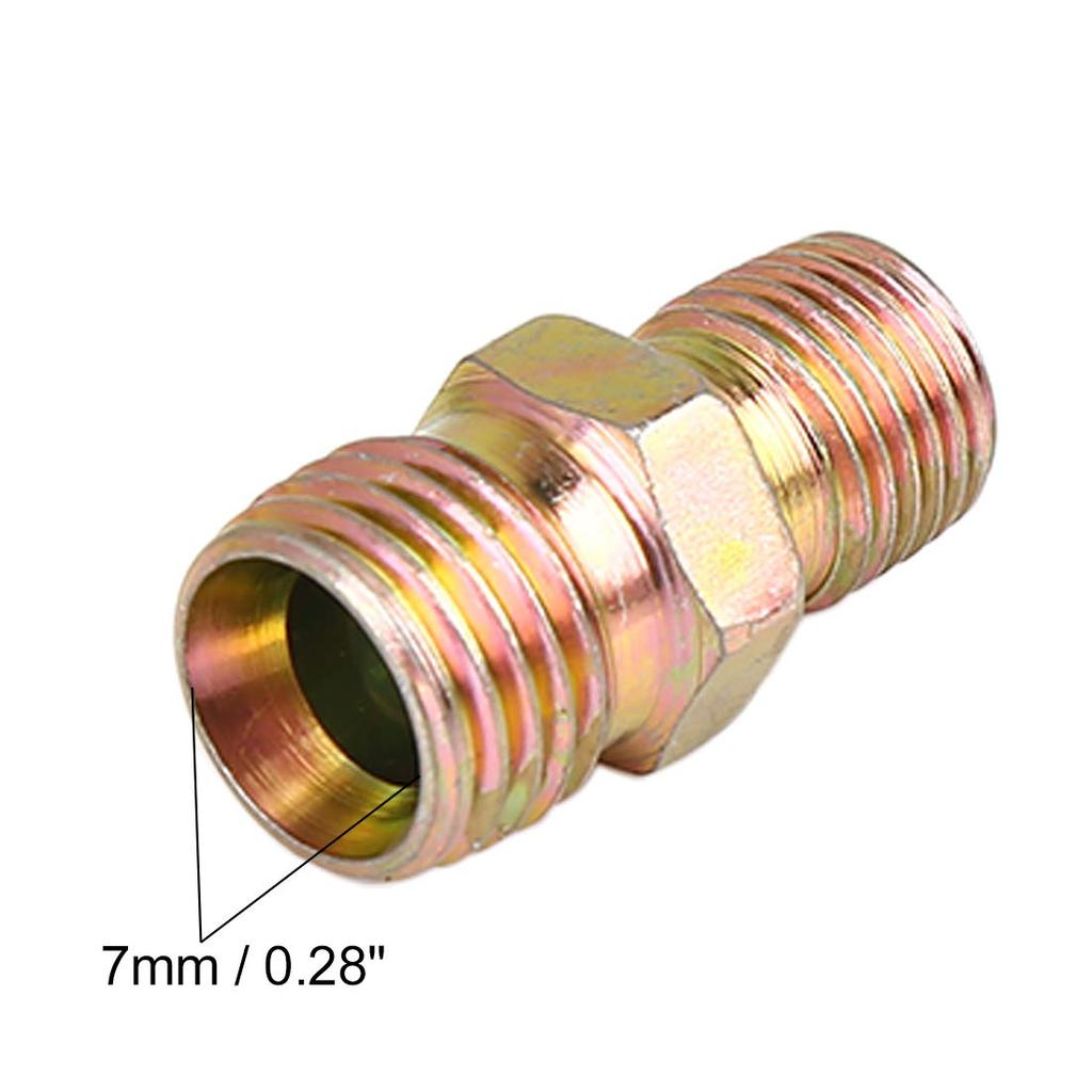 uxcell Car Hose Fitting Adapter M10 to M12 x 1.25mm Male Car Straight Air