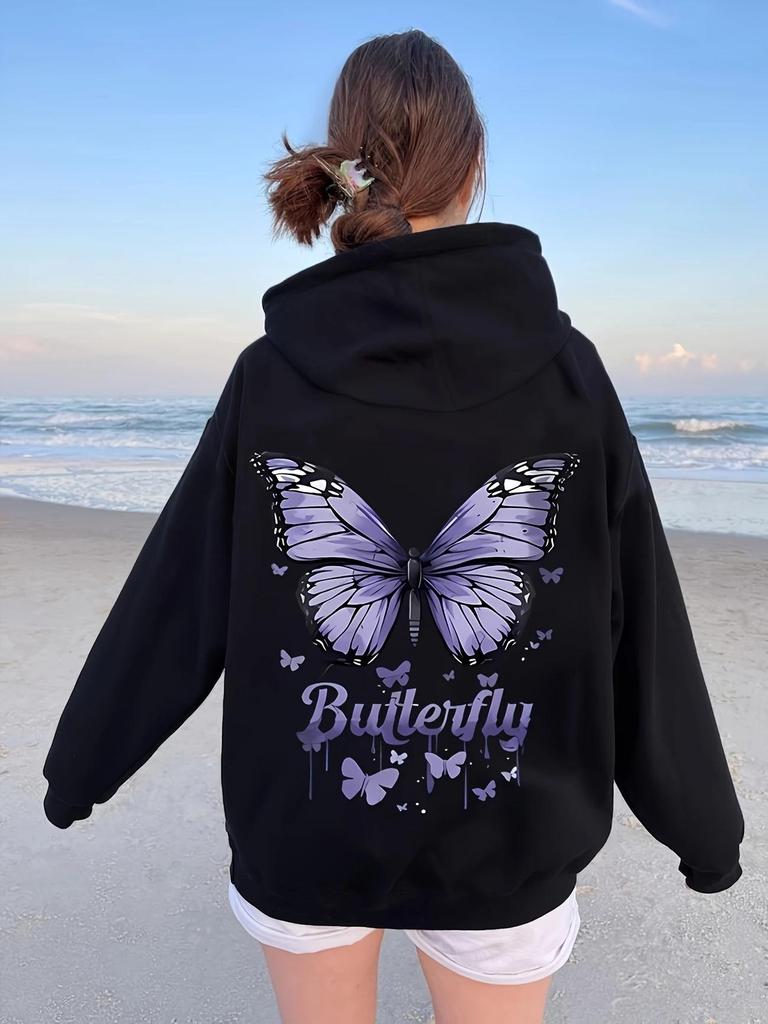 Women's Fashion Letter Hoodie - Long Sleeve, Loose, Warm, Spring/Autumn Sweatshirt