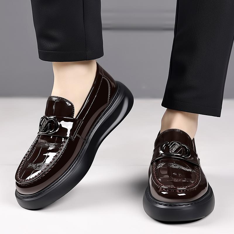 Fashion Mens Fashion Design Moccasin Adult Male Handmade Boat Footwear Thick Bottom Loafers Business Slip on Soft Flats Casual Shoes