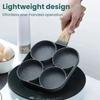 Fried Egg Pan Medical Stone Pan Non-stick Household Four-hole  Mini Breakfast Pan Fried Egg Ware Small Pancake