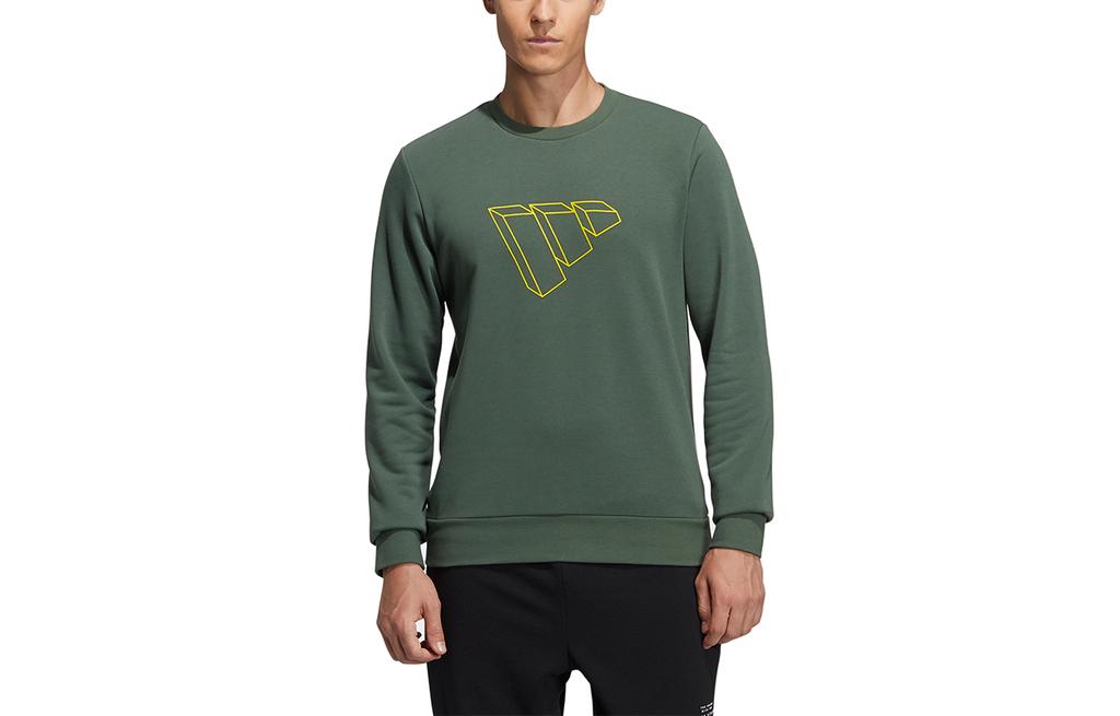 adidas Sweatshirts Men's Green Crew Neck Moderate Regular GP1003