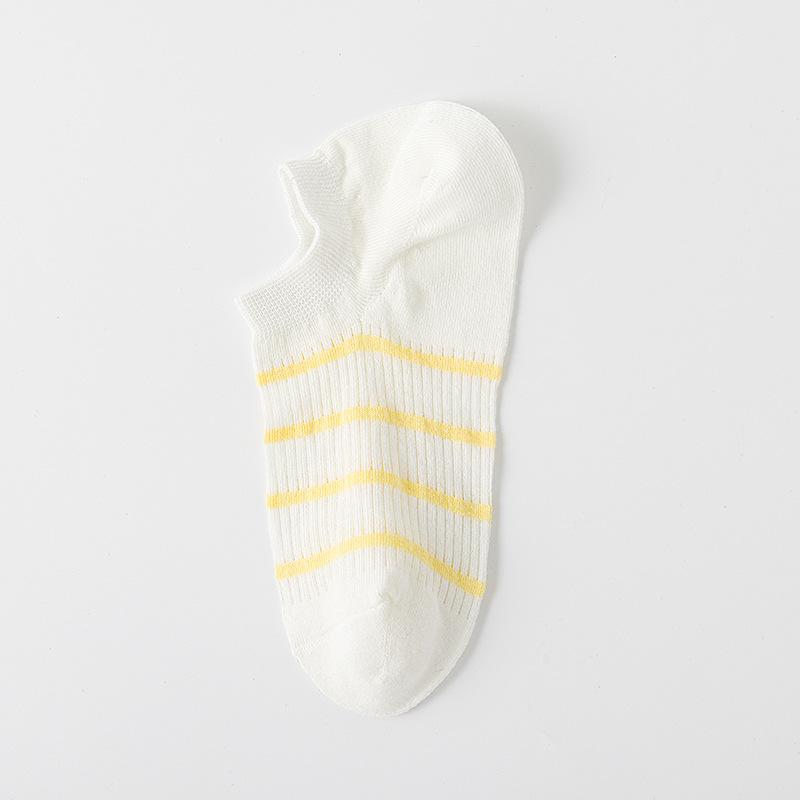 Women's Summer Thin Striped Short Socks Women's Simple Boat Socks Spring and Summer Invisible Socks Summer Shallow Mouth Boat Socks
