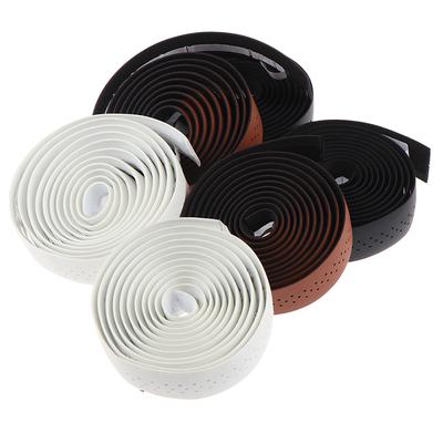 Bicycle Handlebar Tape Road Bike Pu Leather Perforated Belt Breathable Soft