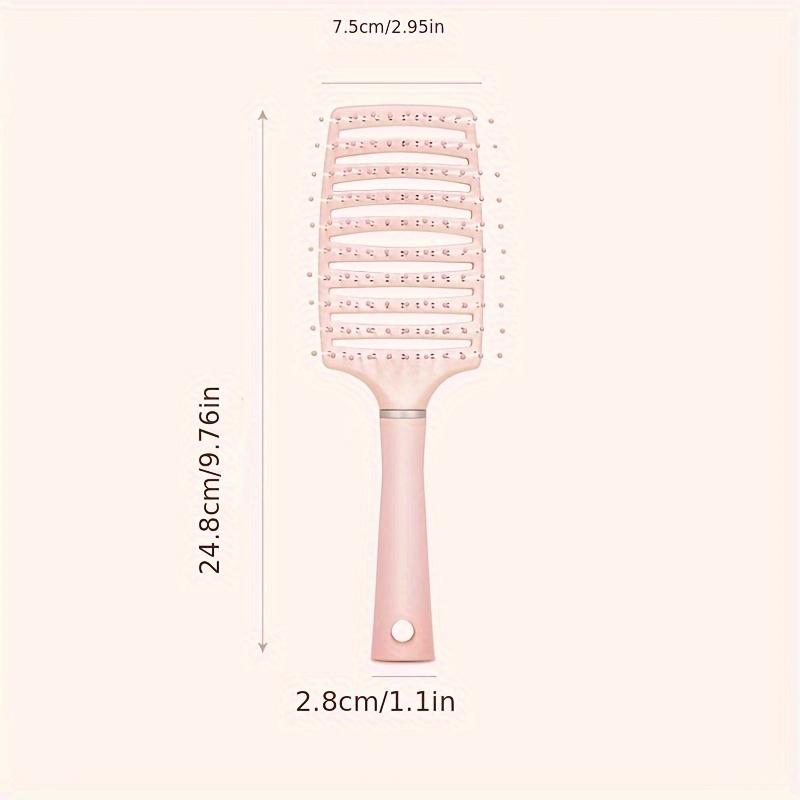 Professional Curved Vented Detangling Brush for Quick Blow-Dry & Styling - Ideal for All Hair Types Including Curly, Thick, Wavy, Fine, Long & Short