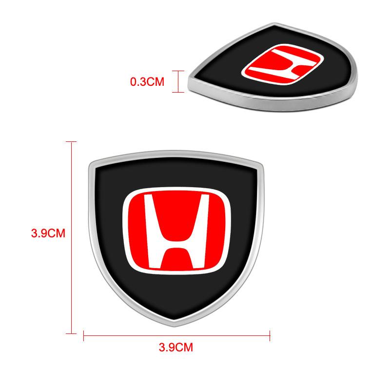 1Pcs 3D Metal Auto Door Shield Emblem Car Body Badge Sticker Styling for Honda Civic Xrv Hrv Crv Brv City Accord Fit Jazz Insight