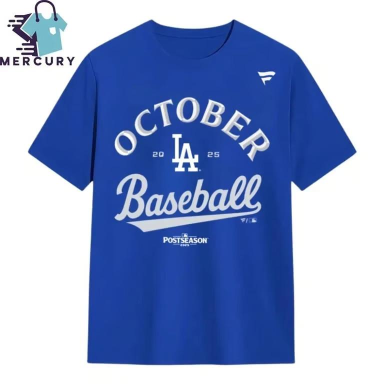 Dodgers October Baseball 2025 Унисекс Футболка XXL