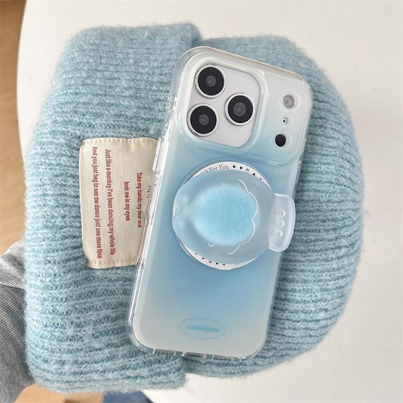 Korean Style Solid Color Taiyaki Magnetic Stand Phone Case for iPhone 17/16 Pro Max/15/14