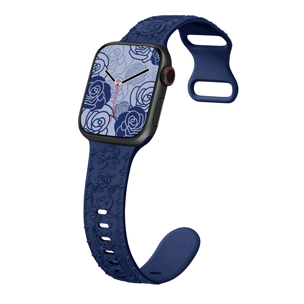 Engraved Strap for Apple watch band 45mm 44mm 42mm 49mm 40mm 41mm Silicone Bracelet Correa iWatch Series 8 9 7 6 5 4 3 Ultra SE