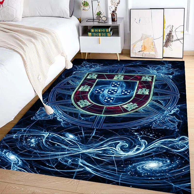Portuguese Heritage Emblem Carpet Living Room and Bedroom Mats Home Decor Christmas Gifts Office Chair Cushion Bathroom Mat