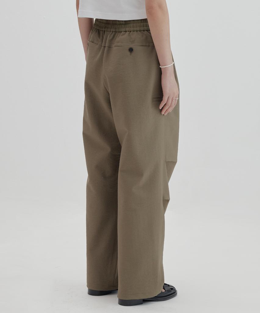 NONBLANK Loose Straight Fit String Pants_Beige