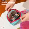 Cosmetic Storage Bag Breathable Mesh Design Compact Organizer with Lanyard Portable Bag for Toiletries Makeup