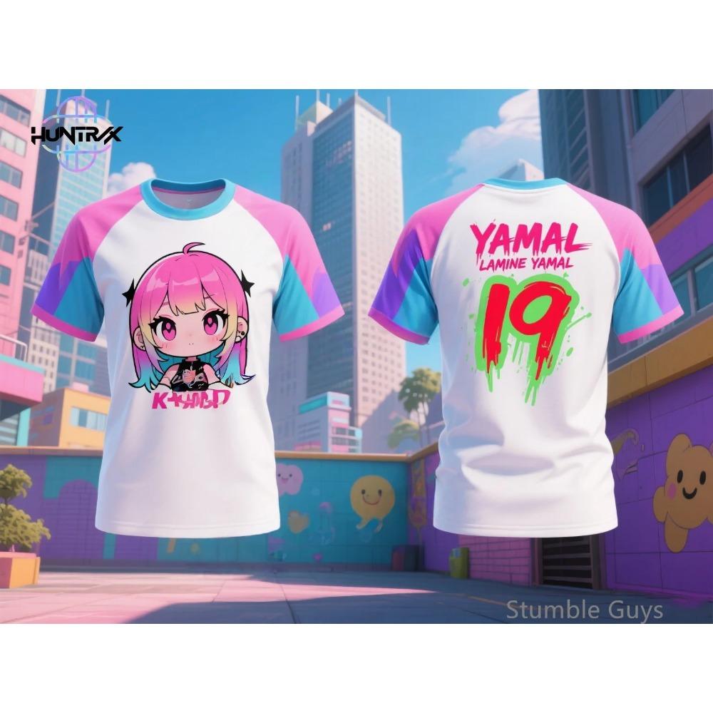 

Kpop Demon Hunters 3D Cartton Short Sleeve Casual Fashion Kids Summer Boys Girls T-Shirt Anime Clothes 100