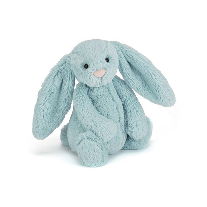 JELLYCAT Bonnie Rabbit Series Shy Bonnie Rabbit Soothing Ocean Blue Doll Plush Doll 31cm High